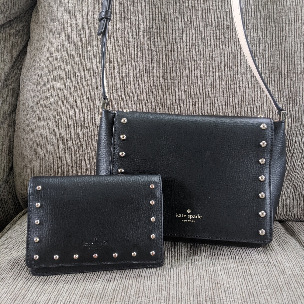 Kate Spade Avva Studded Crossbody AND Wallet